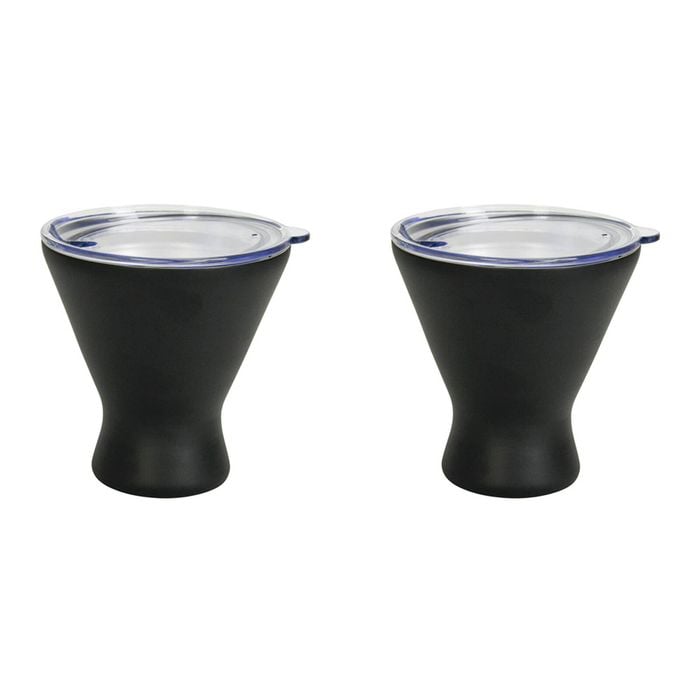 2PK Annabel Trends 250ml Stainless Steel Double Walled Cocktail Cup - Black