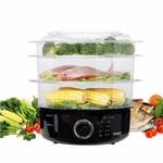 TODO 800W 9L Electric Steam Cooker Steamer 3 Tray