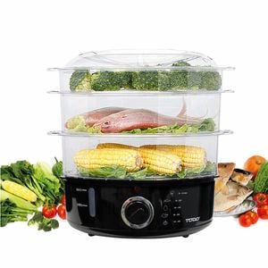 TODO 800W 9L Electric Steam Cooker Steamer 3 Tray