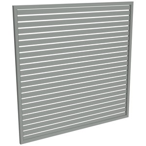 ProtectorAl 1001-2000W X 1001-2000H Palladium Silver Aluminium Welded Slat Panel Horizontal 18mm Gap