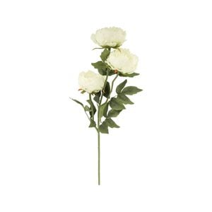 80cm White Peony Trio Artificial Flower