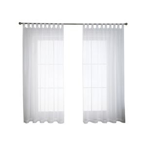 Windoware 120 x 223cm White Claire Sheer Tab Top Curtain - 1 Pack
