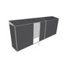 Build-a-Shed 0.8 x 5.2 x 2m Skillion Shed with Single Hinged Side Door - Grey