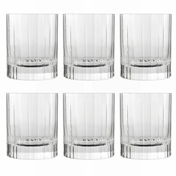 6pc Luigi Bormioli Bach 255ml Tumbler Whisky Glasses Set