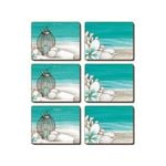 Cinnamon Cork Backed Coasters Set of 6 Beach Lantern