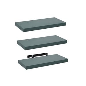 Takara Seiso Floating Wall Shelves Display Rack (set Of 3) Medium 60cm Green