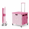 Viviendo Foldable Shopping Trolley, 65L Collapsible Utility Cart with 360˚ Wheels