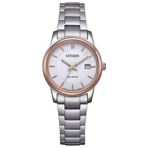Citizen Eco-drive White Dial Two-tone Women's Watch (ew2319-71a)