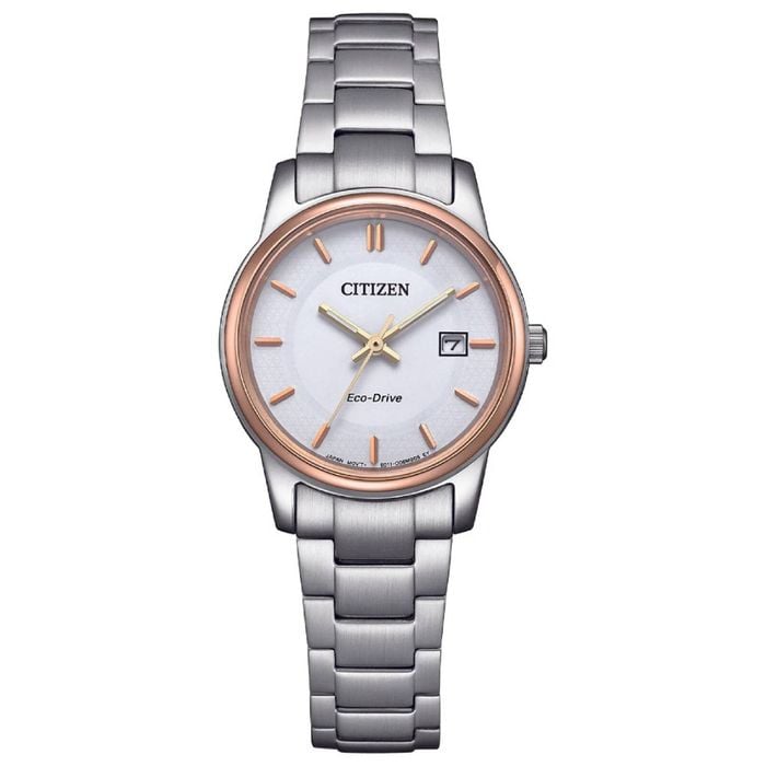 Citizen Eco-drive White Dial Two-tone Women's Watch (ew2319-71a)