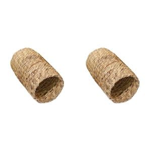 2PK Rosewood Wooden Play/Sleep/Chew Hyacinth Tunnel Hamster/Rabbit Pet Toy S Natural