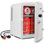 Koolatron 4L Retro Portable Mini Fridge 12V DC 220-240V 6 Can Cooler White