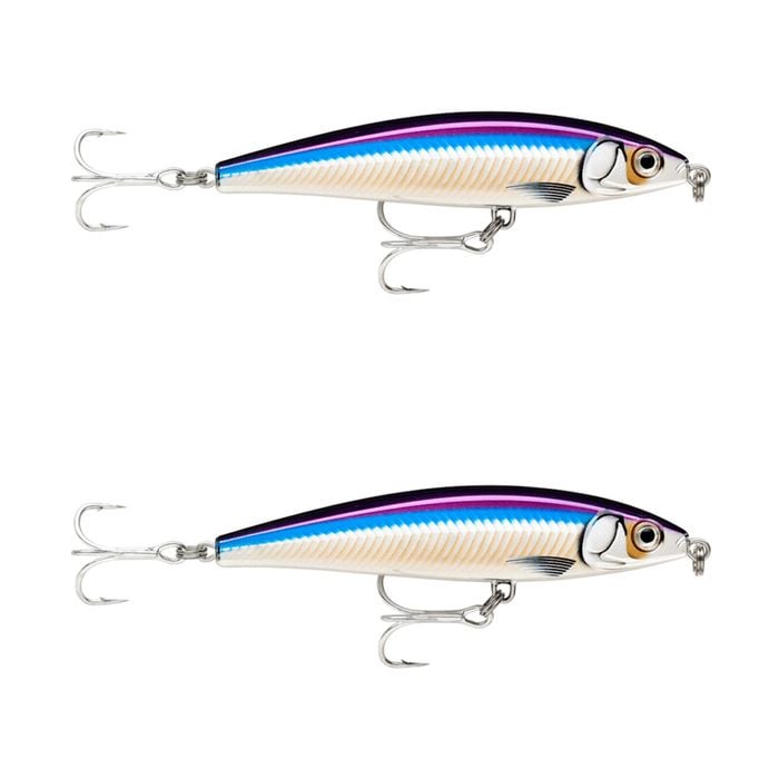 2x Rapala 10cm X Rap Magnum Prey Lipless Hard Body Fish Lures -PUR High Voltage