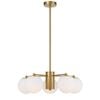 Telbix Marsten Contemporary Pendant Hanging Lamp Light Metal Glass Antique Gold Opal Matt