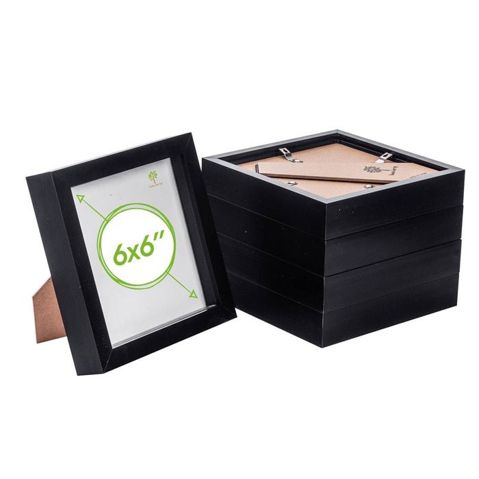 Nicola Spring Box Picture Glass Photo Frame, Standing & Hanging - For 6x6" (15x15cm) Photos - Pack Of 5
