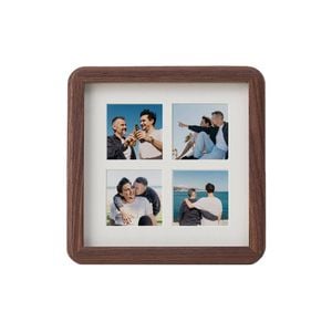 VeeArt Wooden Collage Photo Frame Square Walnut 6x6" Elliot Series