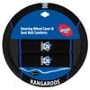 North Melbourne Kangaroos Official Afl Steering Wheel Cover And Belt Cover Set