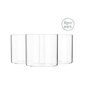 Argon Tableware 6 Piece Minimalistic Storage Jar Set - Round Scandinavian Style Versatile Glass Canister - 550ml