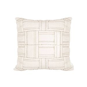 SOGA 45cm Bohemian Winter White Tufted Grid Pattern Decorative Throw Pillow
