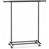 Portable Heavy-Duty Clothes Rack with Wheels and Extendable Rail