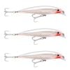 3x Rapala 12cm Saltwater X Rap Jerkbait Fishing Lures - Glass Ghost