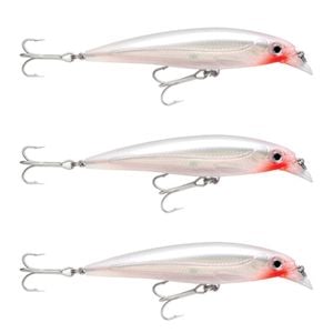 3x Rapala 12cm Saltwater X Rap Jerkbait Fishing Lures - Glass Ghost