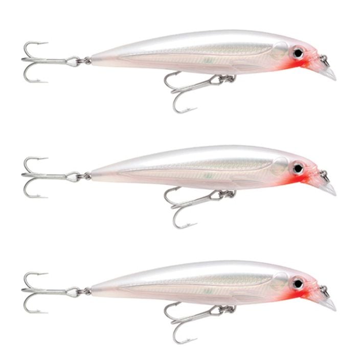 3x Rapala 12cm Saltwater X Rap Jerkbait Fishing Lures - Glass Ghost