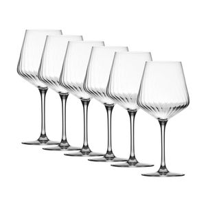 6pc Krosno Wine Glasses Lead Crystal 560ml Capacity Set
