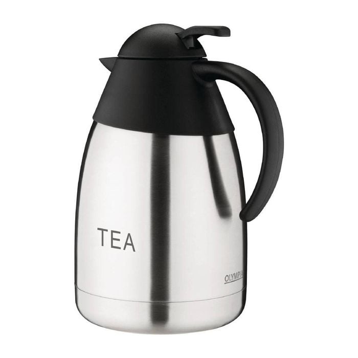 Olympia Insulated Tea Jug With Domed Lid 1500ml Stainless Steel Beverage Server Beverage Ware