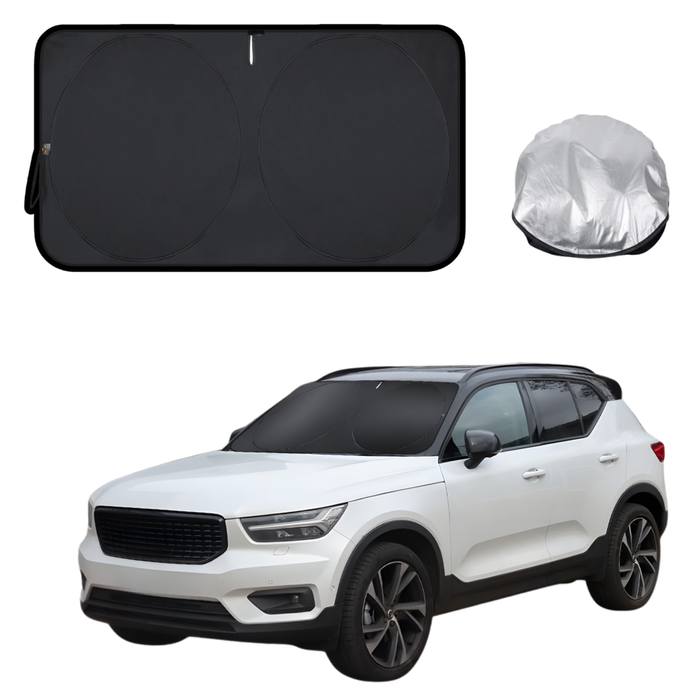 Front Windscreen Sun Shade for Volvo XC40 2018 - Current - Standard 150 x 85 cm - Black