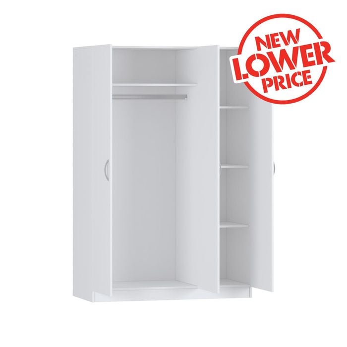 Practa 3 Door White Robe
