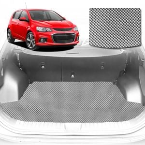 6D Diamond Car Boot Mat for Holden Barina (TM)2011-2018-Hatch-Cargo Mat-Grey-Outback GT