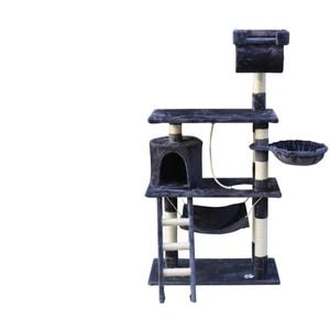Yes4pets 140 Cm Cat Scratching Post Tree W Ladder & Hammock
