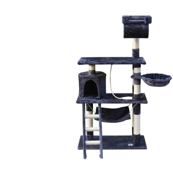 Yes4pets 140 Cm Cat Scratching Post Tree W Ladder & Hammock