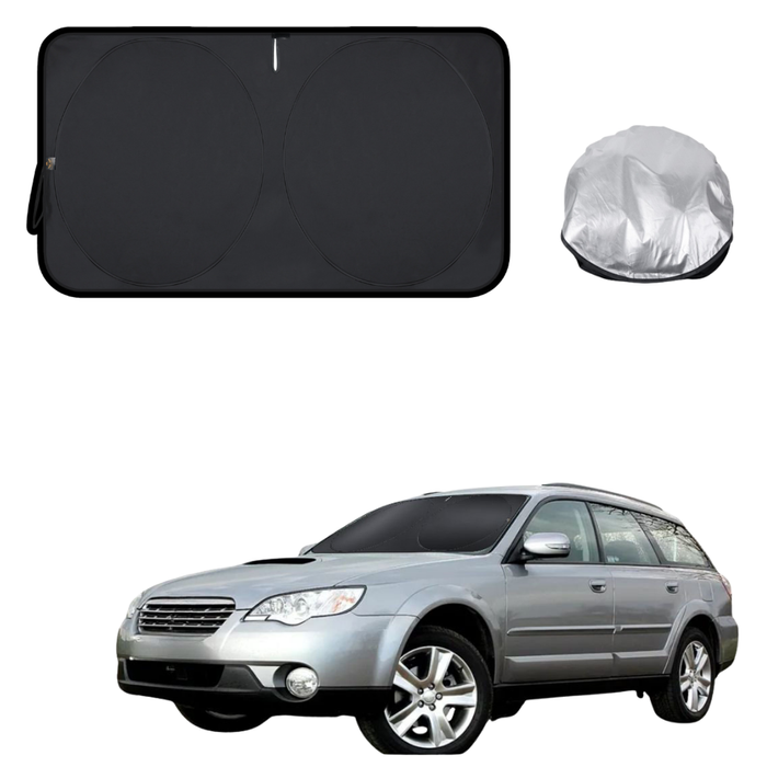 Front Windscreen Sun Shade for Subaru Outback 2003 - 2009 3GEN - Standard 150 x 85 cm - Black