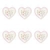 6PK Porto Porcelain Night Before Christmas Heart Plate 14cm Festive