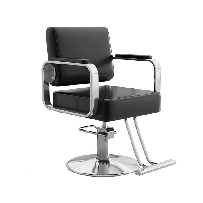 Lauft Black Salon Stool Swivel Chair Backrest Barber Hair Dresser Hydraulic Lift