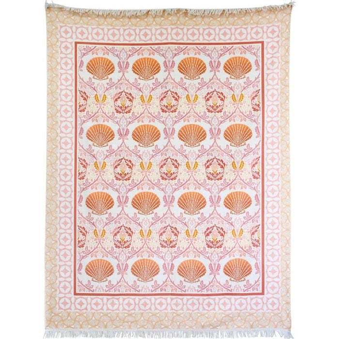 LVD Microfibre XL Absorbent Beach Towel Bohemian Shell Pattern 150x200cm