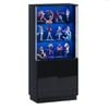 Advwin LED Glass Display Cabinet Motion Sensor Display Case Storage Cabinet Black