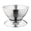 Vogue Digital Bowl Scale Stainless Steel Add And Weigh 5kg Kitchen Food Weighing Led Display