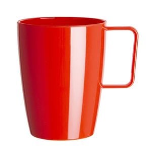 Olympia Handled Cups Kristallon Polypropylene Red 284ml 12 Pack Shatterproof Catering Tableware