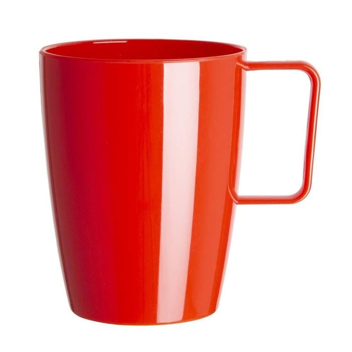 Olympia Handled Cups Kristallon Polypropylene Red 284ml 12 Pack Shatterproof Catering Tableware