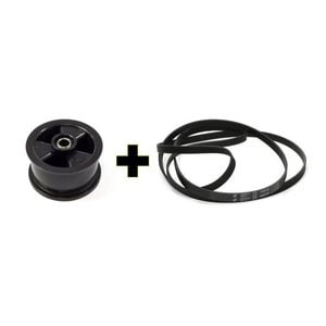 Dryer Pulley Idler & Drive Belt Set 0197300040+0198300011, Suits Electrolux, Simpson