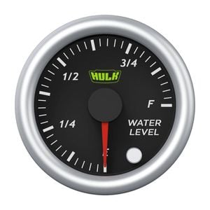 Hulk Pro Vehicle Engine Water Level Analogue Gauge 52mm Black/Silver