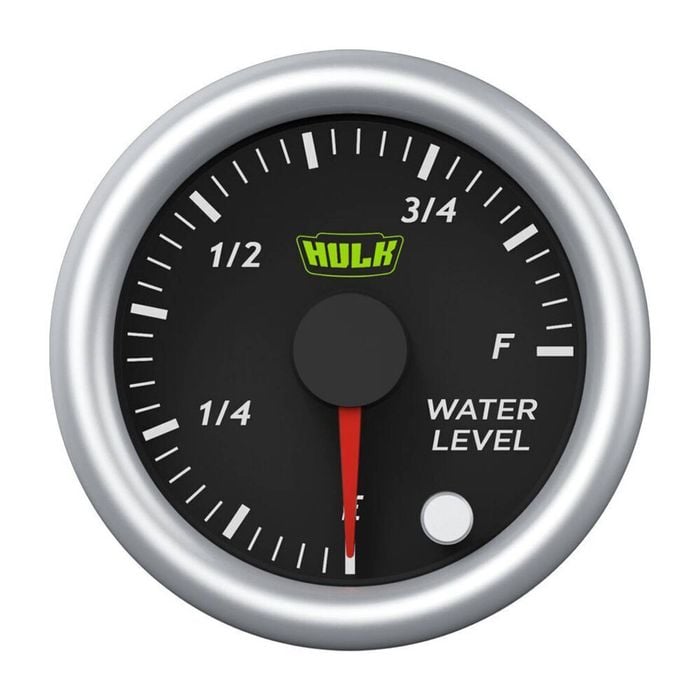 Hulk Pro Vehicle Engine Water Level Analogue Gauge 52mm Black/Silver