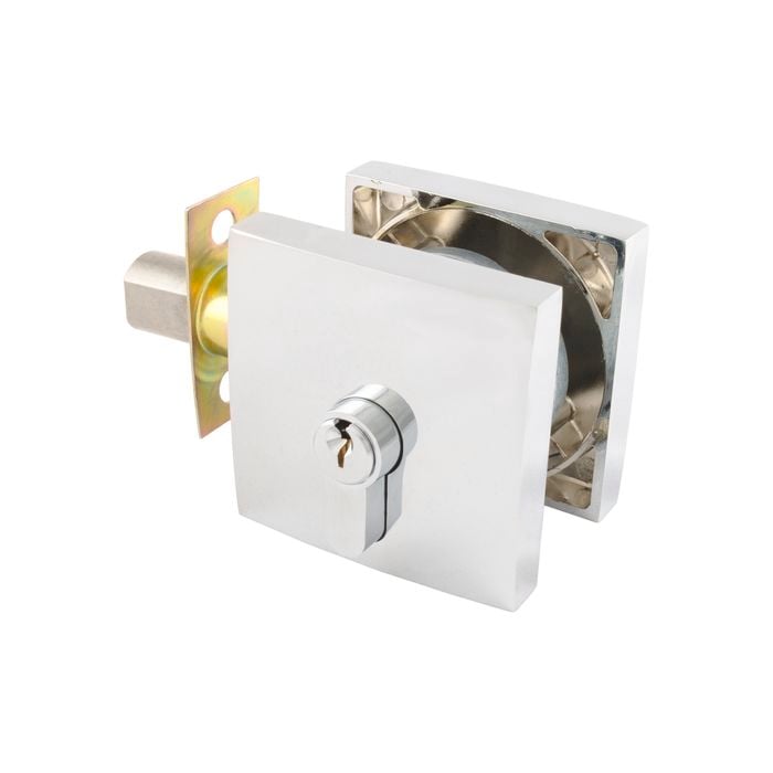 Gainsborough Bright Chrome G2 Series Smooth Square Double Cylinder Deadbolt