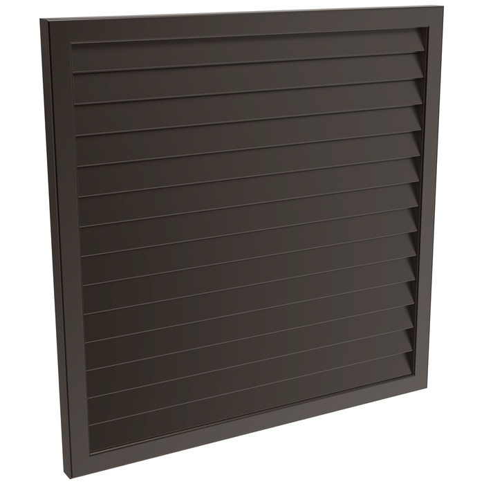 ProtectorAl 300-1000W X 300-1000H Satin Black Aluminium Welded Louver Panel Horizontal 5mm overlap - Black