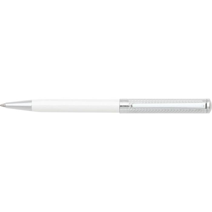 Sheaffer Intensity Writing Ball Point Pen Chrome Plated Trim Spiral Cap White