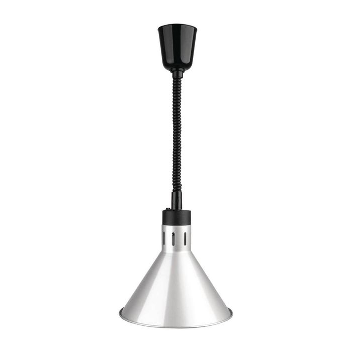 Apuro Retractable Conical Heat Lamp Shade Silver Finish - Heat Lamps (DY464-A)