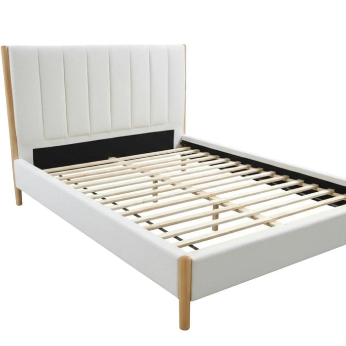 Tokoroa Boucle Bed Frame - Queen