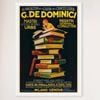 Galrie Charming Vintage Advertising Poster by G. De Dominici Books Perfect for Home, White Frame, A2 42 x 60cm (16 x 24inch)